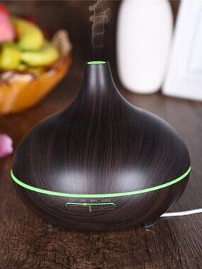 Ultrasonic Aromatherapy Essential Oil Diffuser w/ Dark Wood Grain - 150 ml (NWT)
